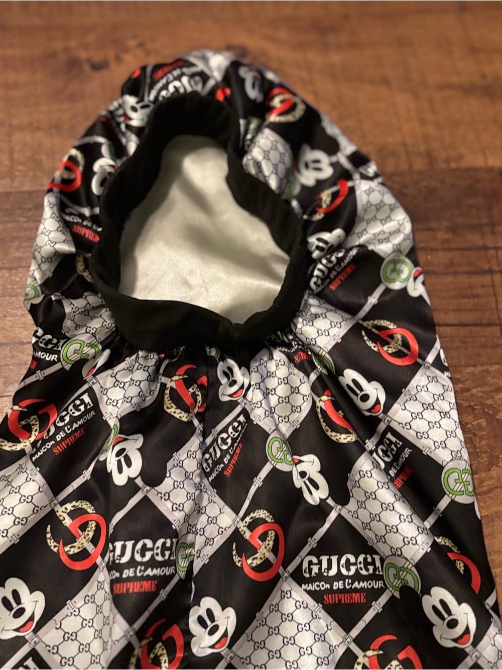 Mickey Mouse Black Patterned Hair Bonnet - Picture 3 of 4
